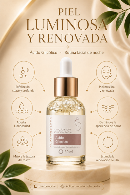 Sérum Facial Ácido Glicólico Routine Dermo – Piel Luminosa y Uniforme